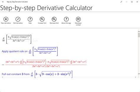 step  step derivative calculator