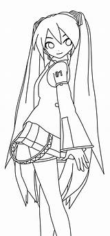 Miku Hatsune Yandere Vocaloids Coloringhome sketch template