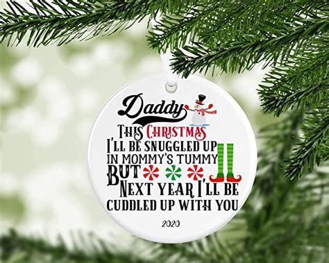 Daddy To Be Christmas Ornament Fathers Ornament Handmade