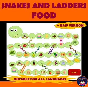 snakes  ladders game  food   french english teacher tpt