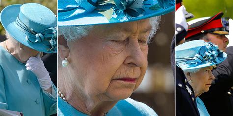 the queen sheds a tear during memorial service for fallen soldiers