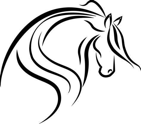 horse head outline drawings images   finder