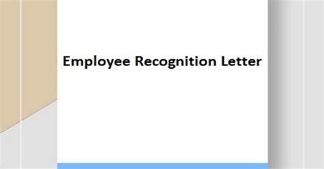 sample employee recognition letter format assignment point