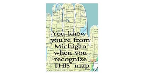 you know you re from michigan when you recognize postcard zazzle