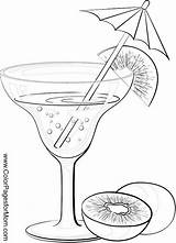 Coloring Drink Pages Drawing Glass Color Martini Kiwifruit Wine Umbrella Transparent Straw Food Sip Paint Getdrawings Adults Kids Digi Colorpagesformom sketch template