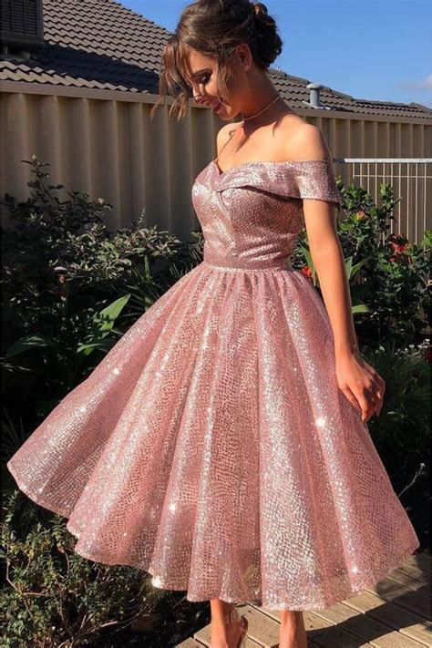 shoulder sparkling prom dress formal evening dresses