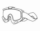 Goggles Coloring Coloringcrew sketch template