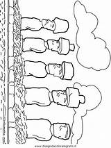 Moai Wonders Beelden Pasqua Weltwunder Kleurplaat Mundo Wereld Disegni Monumentos Moais Wonderen Isla Pascua Estatuas Nazioni Maravillas sketch template