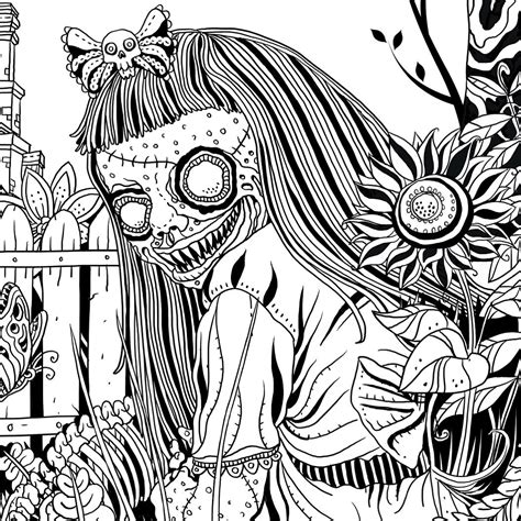 horror  coloring pages  getdrawings