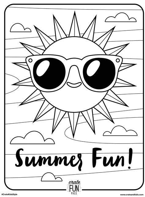 kids summer fun  printable coloring page crate kids canada
