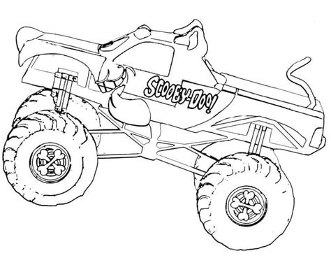 printable monster jam coloring pages scooby doo monster truck