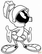 Coloring Pages Marvin Martian Looney Tunes Mars Printable Drawing Characters Cartoon Outline Sheets Pew Pepe Le Color Cartoons Kids Clipart sketch template