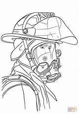Firefighter Bombero Printable Fireman Bombeiro Feuerwehrmann Ausmalbilder Retrato Helm Pobarvanke Bombera Supercoloring sketch template