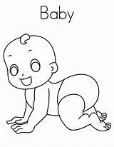 Coloring Baby Pages Printable Cute Newborn Kids Brother Print Shower Clipart Twistynoodle Babies Sheets Girl Cartoon Boy Tracing Book Infants sketch template