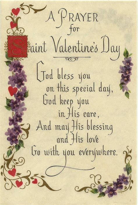 saint valentines day card circa  st valentine prayer catholic