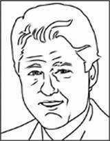 Coloring Clinton Bill Pages Fingers Lil President sketch template
