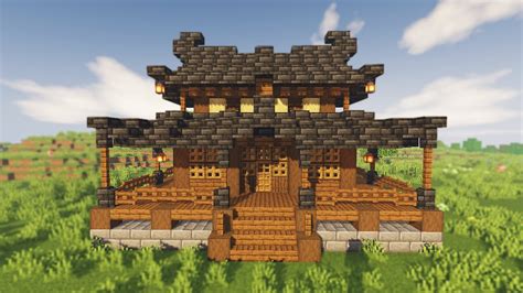 minecraft japanese house tutorial how to build youtube