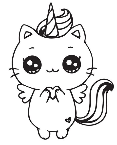 unicorn cat crayola coloring page  printable coloring pages  kids