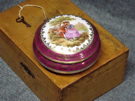 vintage french limoges porcelain trinket box
