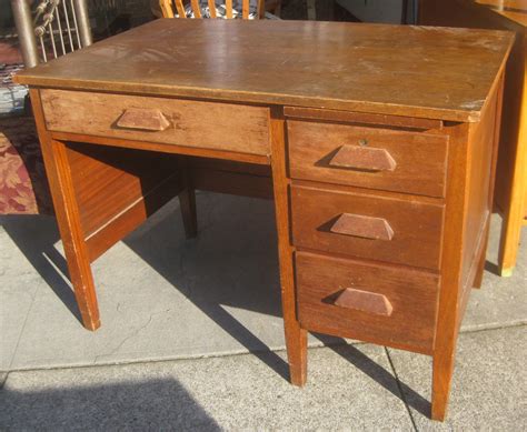 uhuru furniture collectibles sold small oak teachers desk