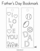 Coloring Fathers Bookmarks Twisty sketch template