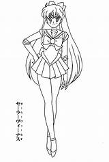 Coloring Sailor Pages Tsuki Moon Matsuri Book Venus Sailormoon Colouring Archive Doll sketch template