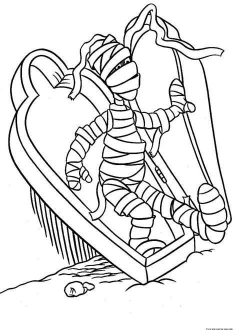 mummy coloring pages halloween  kids