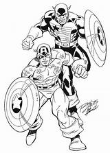 Coloring Captain America Pages Avengers Kids sketch template