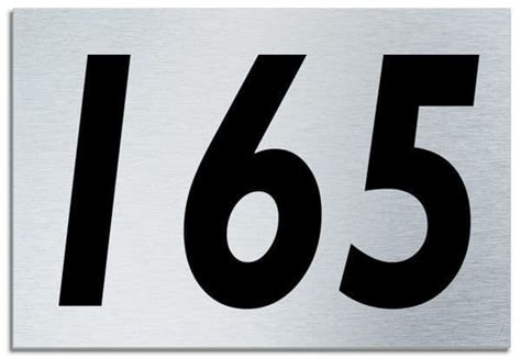 number  contemporary house plaque brusher aluminium modern door sign