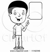 Talking Clipart Boy Cartoon Adolescent Teenage Thoman Cory Vector Outlined Coloring Royalty Clipartof sketch template