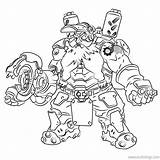 Pages Bastion Reinhardt Xcolorings Torbjorn sketch template
