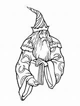 Brujos Sorcier Personnages Coloriage Colorier Magos Coloriages Mago Sorciers Hechiceros sketch template