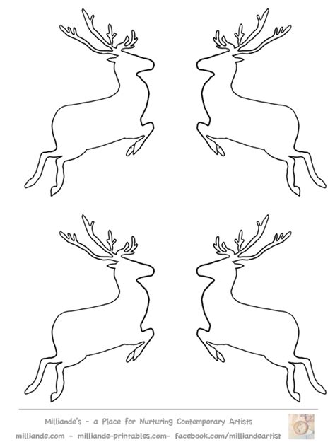 reindeer template printable printable world holiday