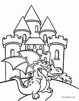 Coloring Castle Pages Dragon Fairy Kids Tale Princess Print Printable Tower Castles Sheet Simple Drawing Medieval Template Cool2bkids Disney Color sketch template