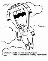 Coloring Parachute Pages Jump First Crayola Colouring Popular Au sketch template