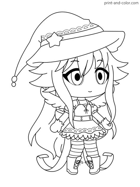 gacha life coloring pages print  colorcom