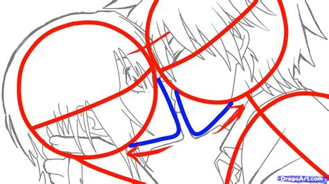 How To Sketch An Anime Kiss Step By Step Drawing Sheets