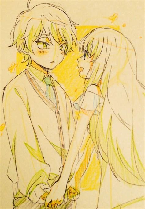 Anime Yellow Cute Couple Anime Sketch Manga Drawing