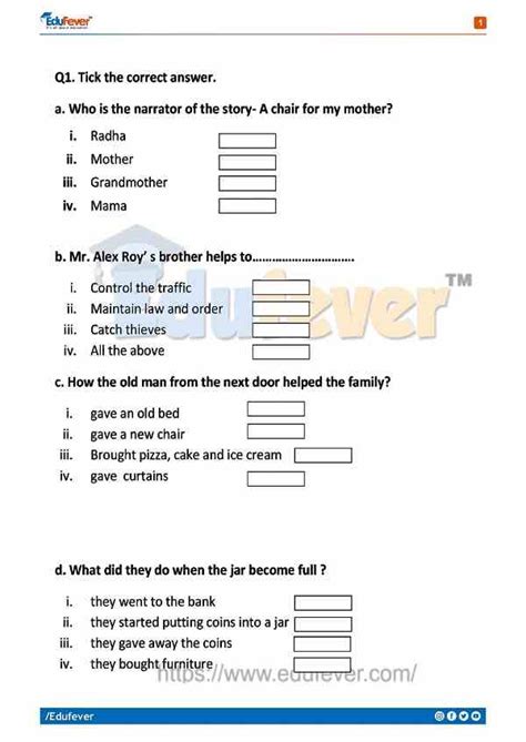 cbse class  english revision worksheet