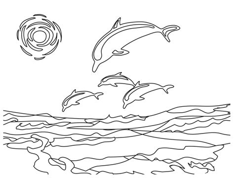 printable dolphin coloring pages  kids