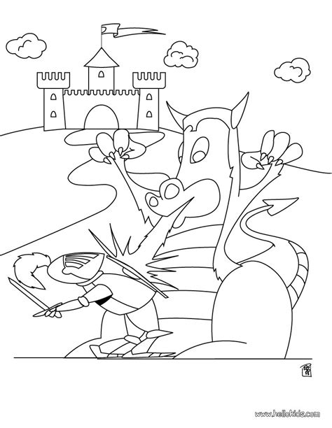 coloring pages knights  dragons coloringpages