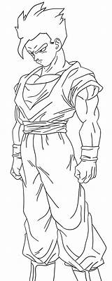 Gohan Coloring Dbz Mystic Pages Dragon Ball Super Lineart Deviantart Cartoons Popular Template sketch template