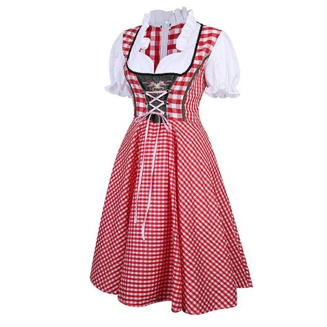 women s girl german beer costume bavarian bar maid wench oktoberfest fancy dress ebay