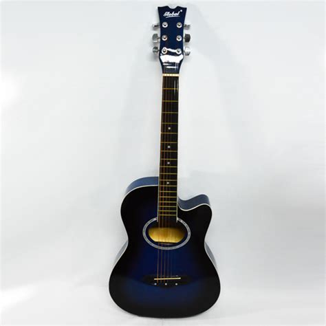 global  ordinary acoustic guitar blue global musical instrument