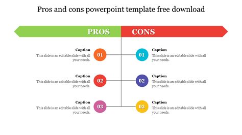 pros  cons template powerpoint