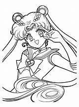 Coloring Pages Moon Sailor Luna Popular sketch template