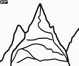 Colorear Montaña Berge Picos Paisajes Naturales Montañoso sketch template