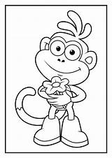 Coloring Dora Pages Diego Boots Explorer Sheets Getdrawings sketch template