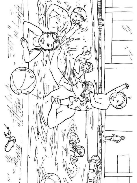 coloring page water park
