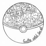 Coloring Pokeball Pages Idea sketch template